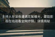 主持人在深夜遭遇花絮曝光，蘑菇影视在线观看全网炸锅，详情揭秘