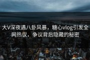 大V深夜遇八卦风暴，糖心vlog引发全网热议，争议背后隐藏的秘密